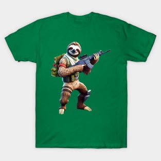 Fortnite-inspired sloth design T-Shirt